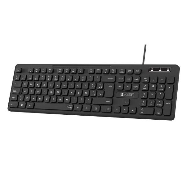 SUBBLIM TECLADO BUSINESS SLIM SILENCIOSO WIRED NEGRO