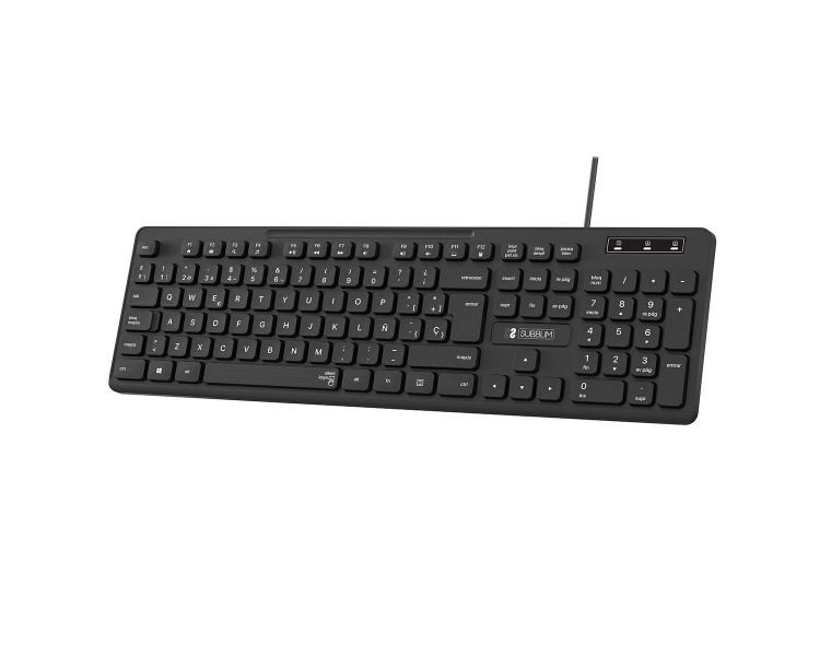 SUBBLIM TECLADO BUSINESS SLIM SILENCIOSO WIRED NEGRO