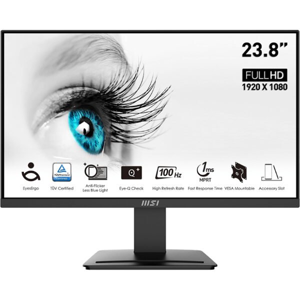 MSI  PRO MP2412, 23.8" / 100Hz / 1ms / HDMI DP / VESA 75x75mm