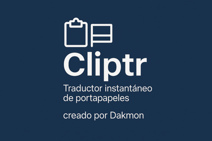 Logo de Cliptr, la herramienta de traducción instantánea de portapapeles creada por Dakmon.