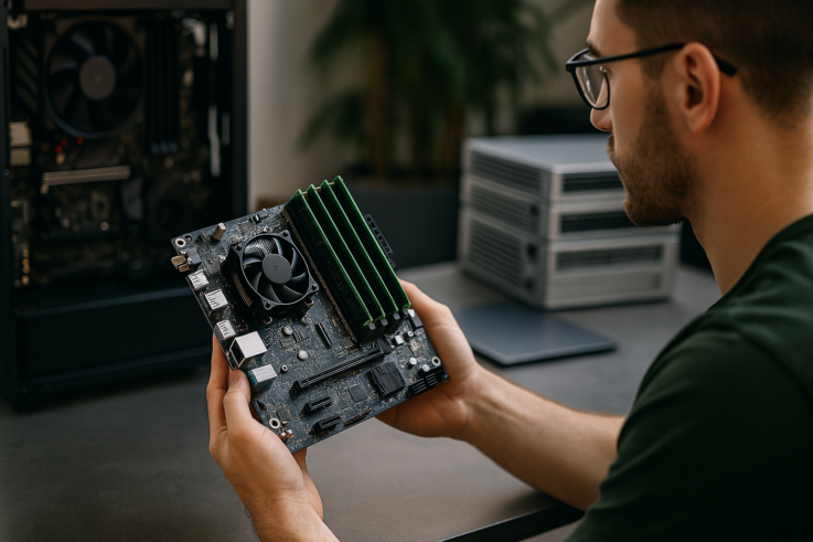 Imagen relacionada con Maxsun presenta la MS-PC Farm B860I: una placa base ITX con cuatro slots para RAM