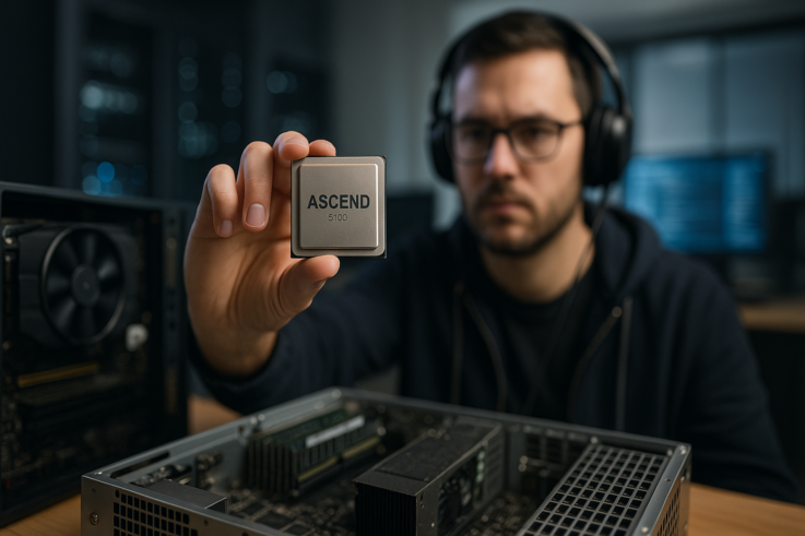 Ilustración relacionada con Preocupaciones por la producción de chips Huawei Ascend 910C: ¿Qué significa para el futuro tecnológico?