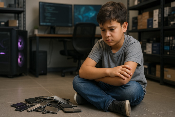 Imagen relacionada con Un niño de 10 años destroza el stock de SSD en la tienda de su padre