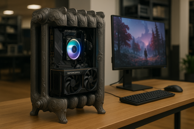Imagen relacionada con Un PC inmersivo en un radiador vintage: Innovación y estética en el gaming