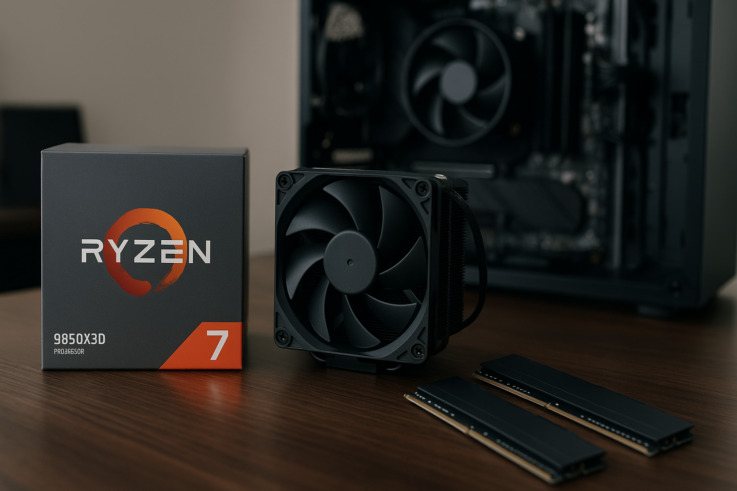 Imagen relacionada con El Ryzen 7 9850X3D llega con un paquete interesante: RAM y ventilador incluidos