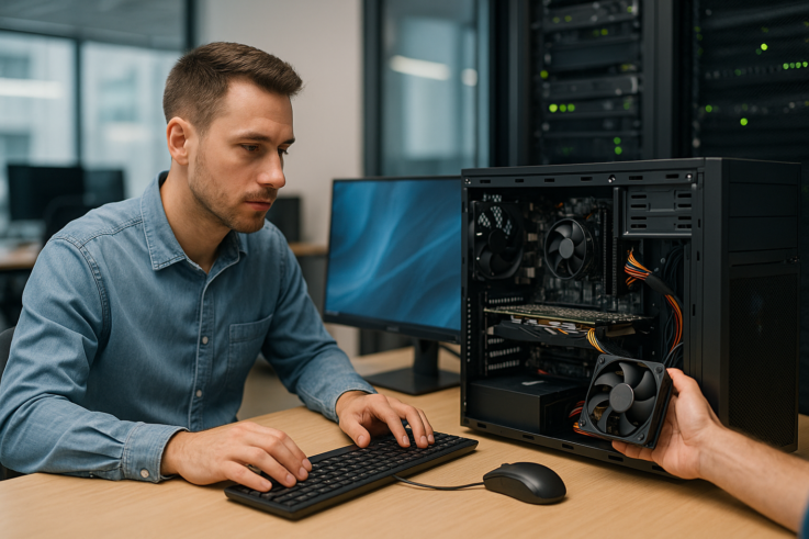 Imagen relacionada con Mejora el rendimiento de tus equipos con nuestros servicios informáticos