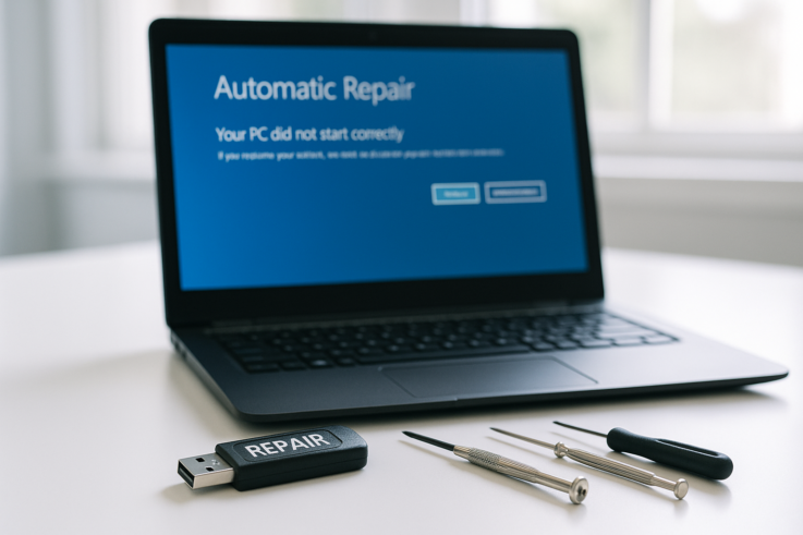 bucle de reparación automática de Windows