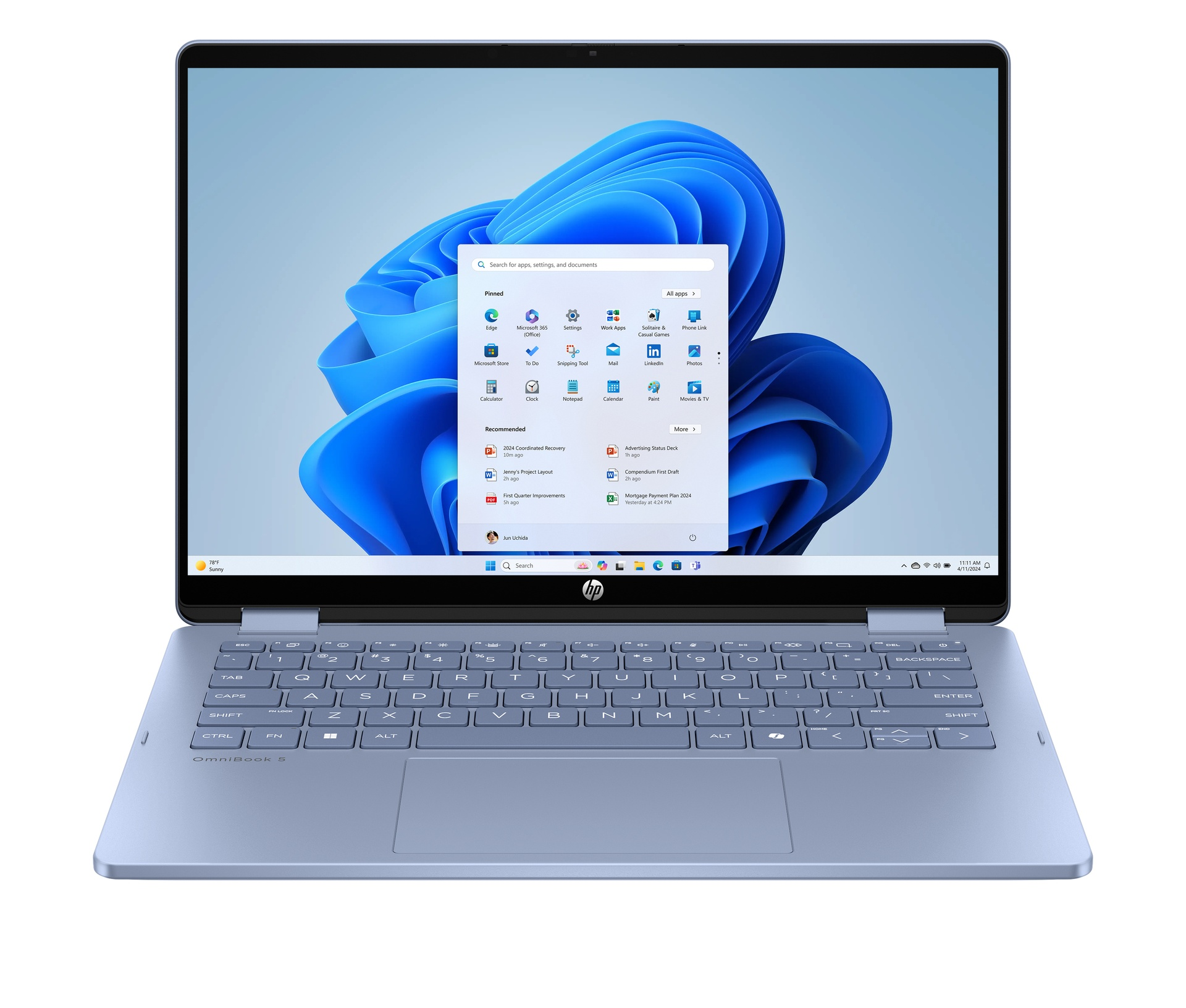 Portátil convertible táctil HP Omnibook 5 Flip 14" 14-fp0010ns