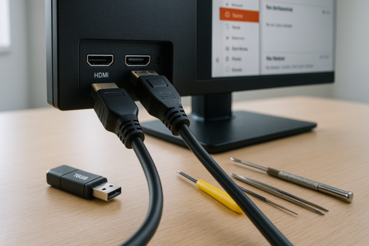 fallos en HDMI/DisplayPort: monitor sin señal